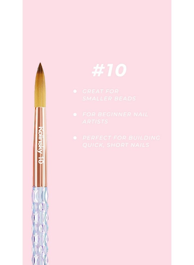 KIARA SKY 100% Kolinsky Acrylic Nail Brush (#10) - Image 4