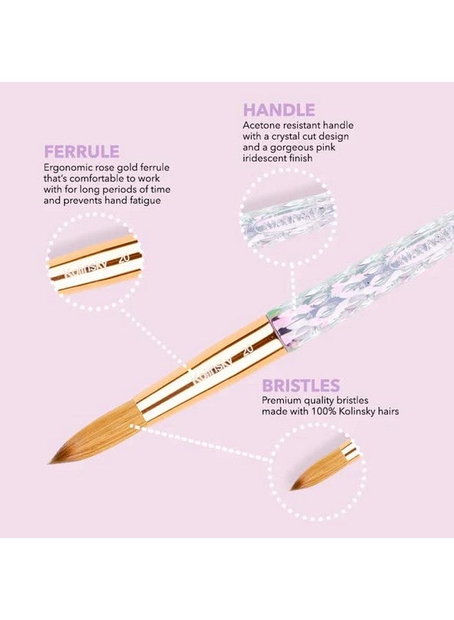 KIARA SKY 100% Kolinsky Acrylic Nail Brush (#10) - Image 3