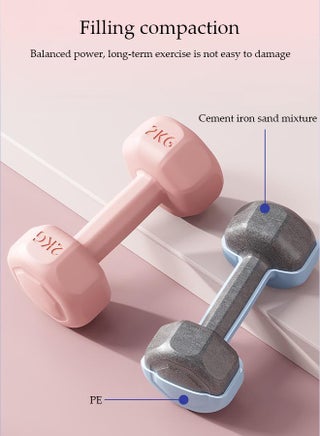 2 Pcs Dumbbells, Fitness Dumbbells, Weightlifting Dumbbells, With Anti Slip Handles, Washable, Suitable For Both Men And Women, Suitable For Fitness, Home Use, Exercise, Weightlifting, Yoga, Pink - view 4