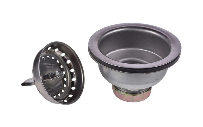 Oatey OAT-14 Dearborn Brass Shallow Cup Basket Strainer with Shallow Locking Cup and Neoprene Stopper