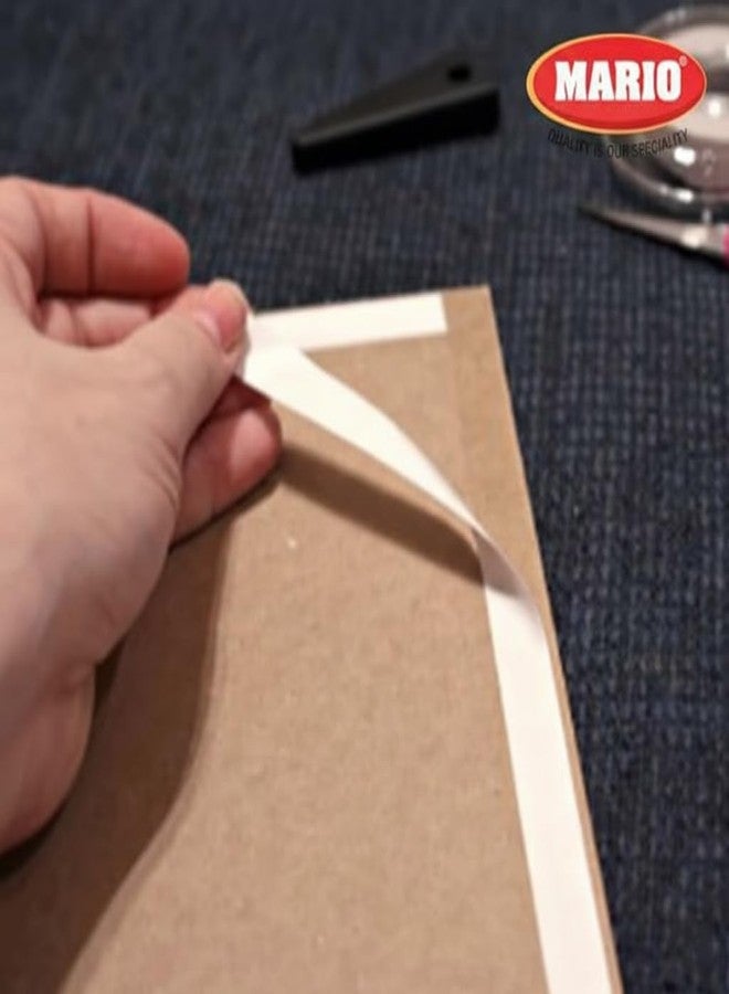 ماريو شريط لاصق مزدوج الجوانب من ماريو، عالي الجودة، 12 مم × 50 م - عبوة من 6 قطع | شريط لاصق مزدوج الجوانب احترافي لتركيب الصور، والأعمال الحرفية، والاستخدامات المكتبية - Image 4