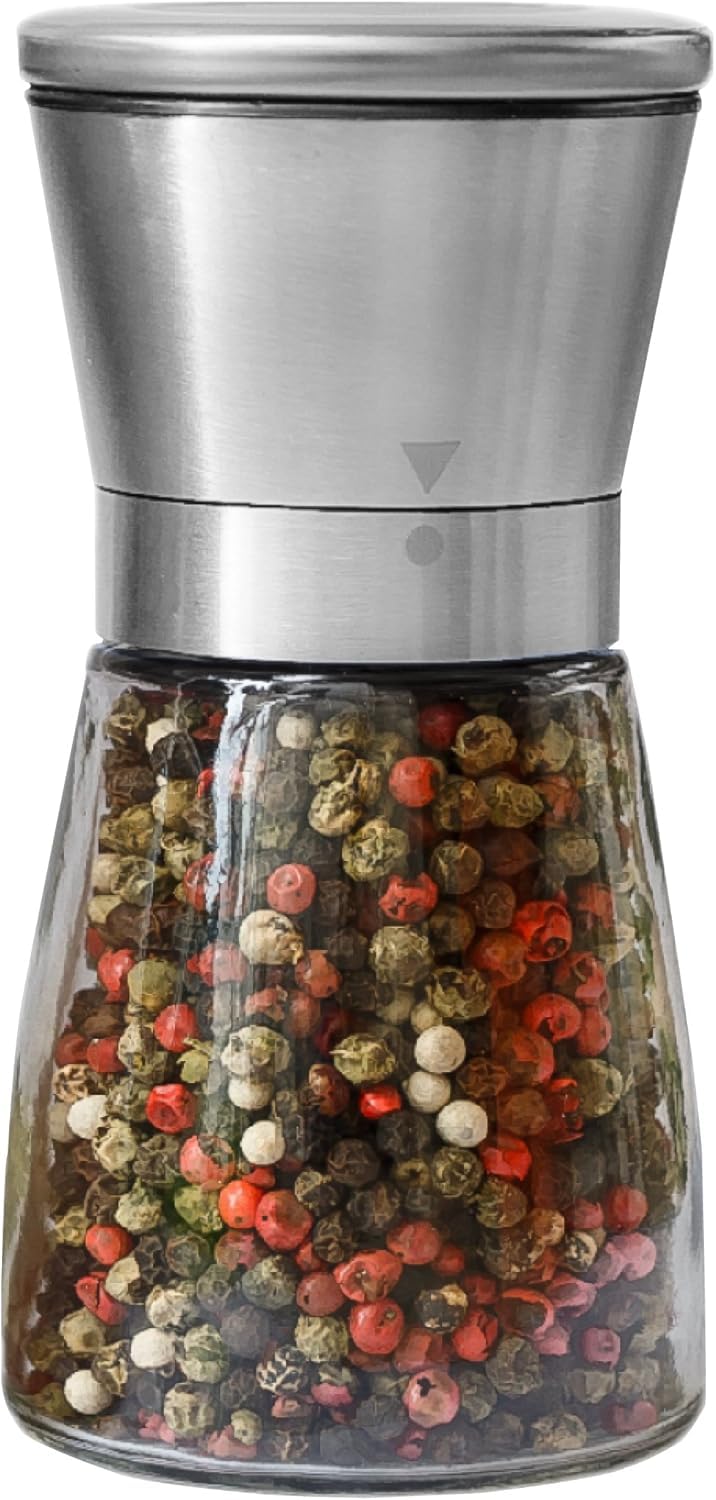 SHULABH CREATIVE Shulabh creative Pepper Grinder or Salt Shaker for Professional Chef Best Spice Mill with Brushed Stainless Steel Special Mark Ceramic Blades and Adjustable Coarseness 25 x 55  - Image 1