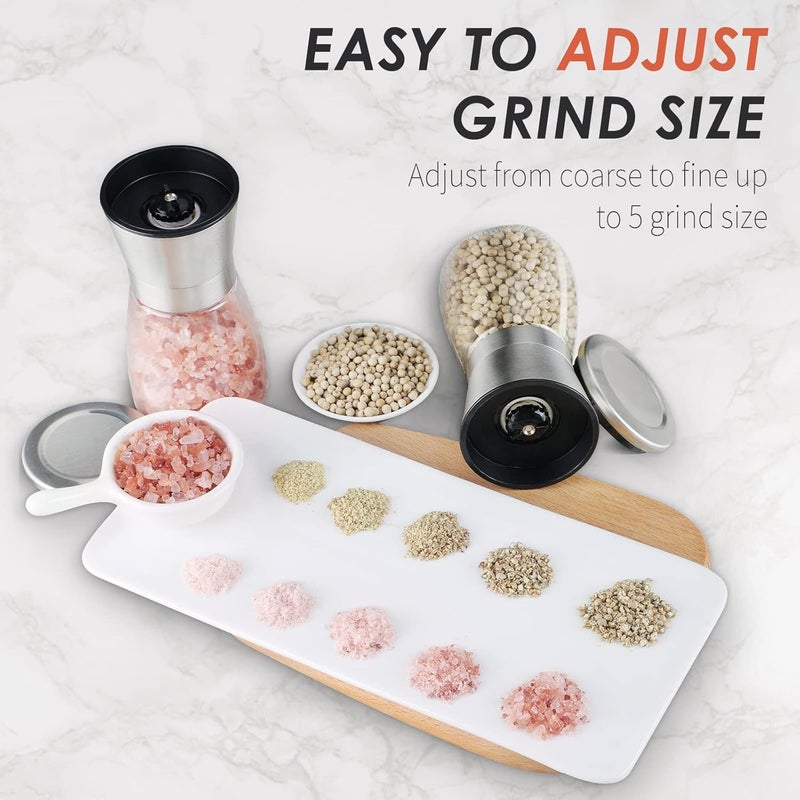 SHULABH CREATIVE Shulabh creative Pepper Grinder or Salt Shaker for Professional Chef Best Spice Mill with Brushed Stainless Steel Special Mark Ceramic Blades and Adjustable Coarseness 25 x 55  - Image 2