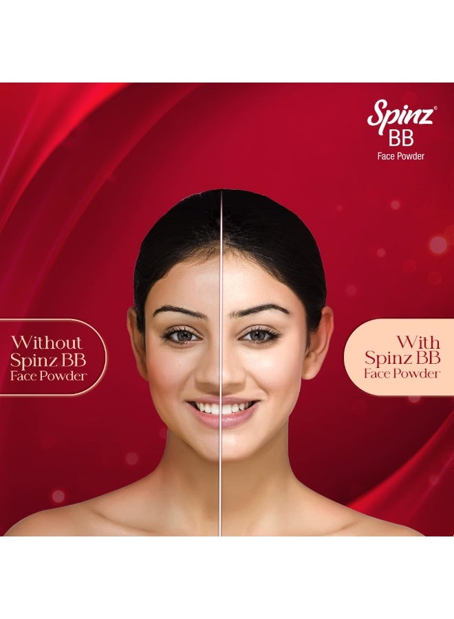 سبينز بودرة الوجه Spinz BB لتفتيح البشرة وإضفاء الجمال وإشراقة فورية | تخفي البقع الداكنة والعيوب | بشرة ناعمة وسلسة | تدوم لفترة أطول بمقدار الضعف | لون بيج طبيعي | 70 جرام لكل عبوة (عبوتان في المجموعة) - Image 3