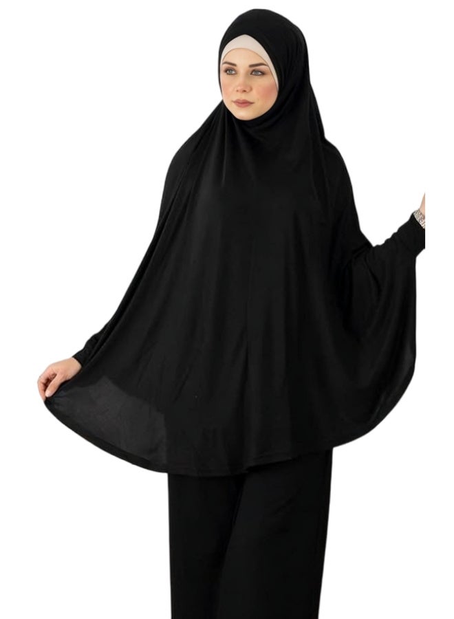 خمار نسائي واسع بمعصم خامة  ناعمة ومريحة مناسبة  للخروج والصلاة - Image 4