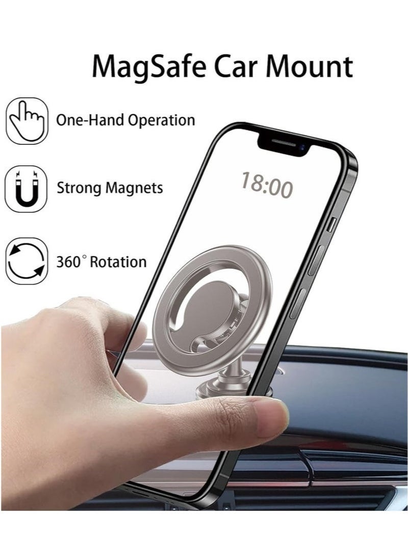 Bukela Magsafe Car Holder, Car Phone Magnet Air Vent Magnetic Car Mobile Holder Rotatable Car Mount Fit, car mobile holder magnetic, mobile holder car, mobile stand for car, phone holder car - Image 2