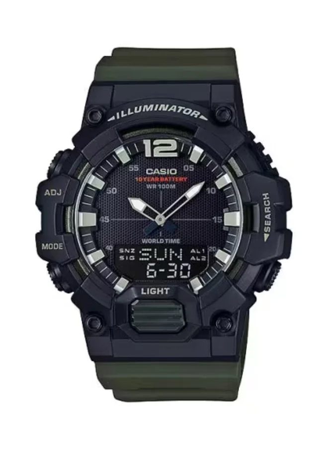 CASIO Men's Analog-Digital Display Watch With Black Resin Strap - HDC-700-3A