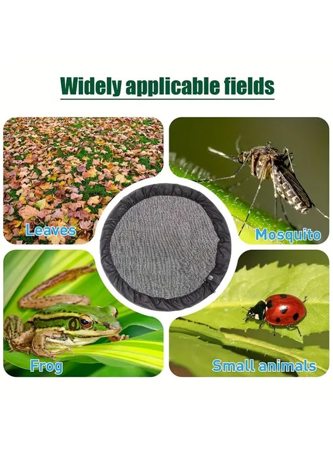 قطعتان من أغطية براميل المطر المتينة، شبكة سوداء مقاومة للحشرات، لجمع مياه الأمطار في الخارج - Image 5