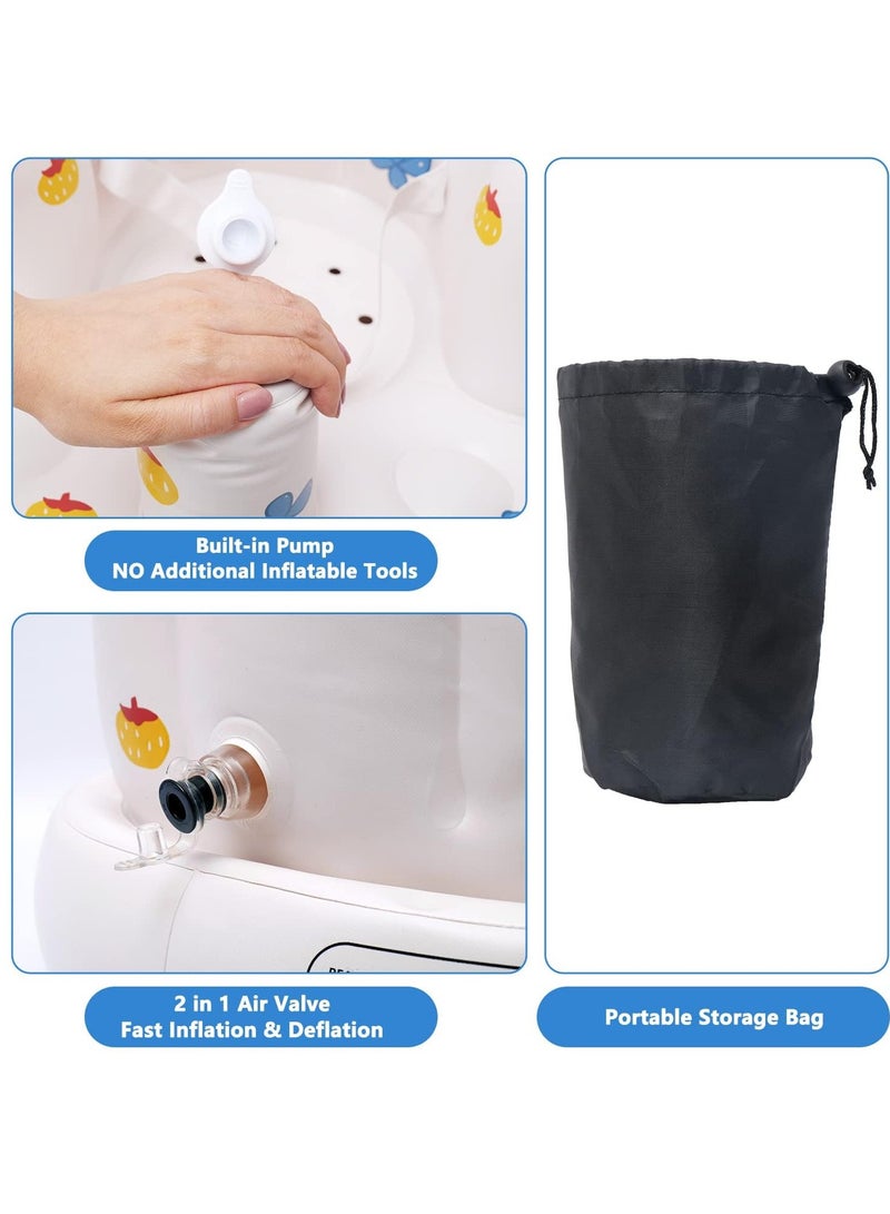 DOOKOO Baby Floor Seat, Baby Chair for Sitting Up,Baby Seat, Baby Inflatable Seat, 3-Point Harness Baby Support Seat, Baby Floor Seat with Built in Air Pump - Image 5