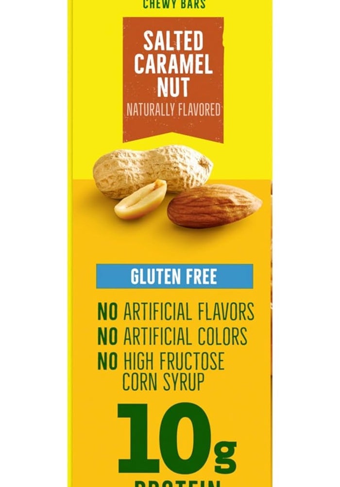 Nature Valley ألواح بروتين ناتشر فالي القابلة للمضغ - خالية من الجلوتين بنكهة الكراميل المملح والمكسرات - 5 قطع - Image 5