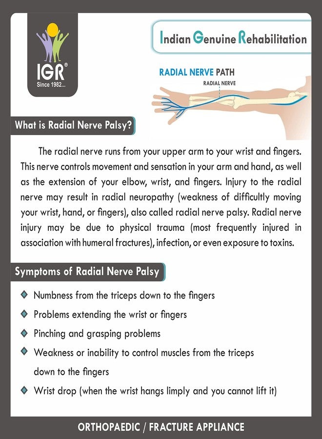 IGR جبيرة IGR الديناميكية لشلل العصب الكعبري | يمين ويسار (متعددة الاستخدامات) | جبيرة ديناميكية لرفع الأصابع مع مساعدة على تمديدها | شلل العصب الكعبري | علاج طبيعي للأصابع والمعصم | تقويم العظام لشلل العصب الكعبري، والتعافي من السكتة الدماغية | جبيرة يد ديناميكية مع تمديد الأصابع | صغير (وزن 40-55 كجم) - Image 3