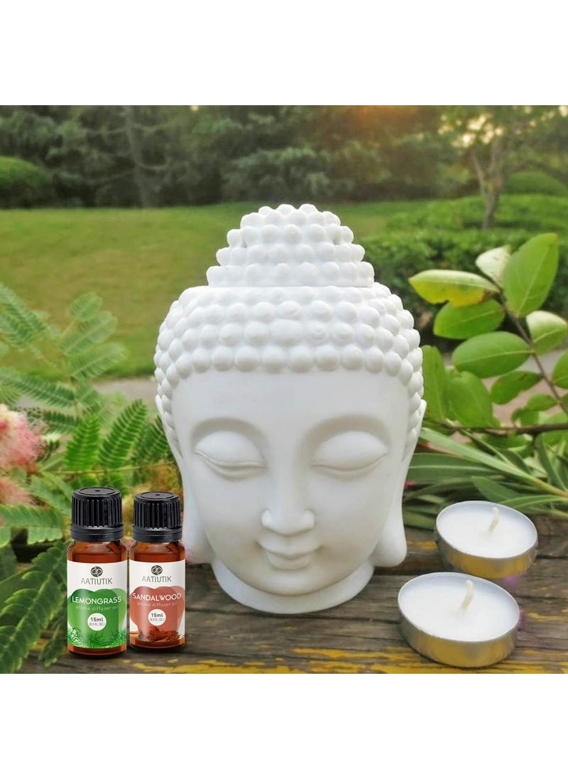 Aatiutik Aatiutik Essential anti Bacterial Aroma Oil Diffuser for Home Electric and Tlight Diffuser Home fragrance Sandalwood Aroma Diffuser Oil for Home Office Spa Hotel set of 3 15 ML Each  - Image 5