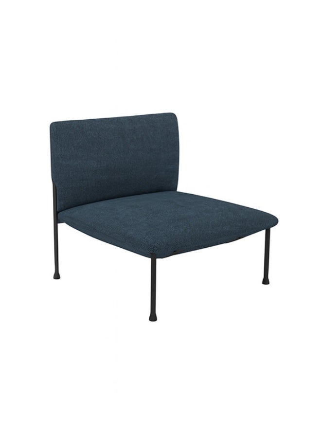 YI ONE Single-Seater Armless Sofa – Modern Blue Fabric Reception Chair with Steel Frame & High-Density Foam for Office, Lounge & Home Use – Comfortable No-Arm Waiting Room Chair (73 x 69 x 75 cm - Image 2