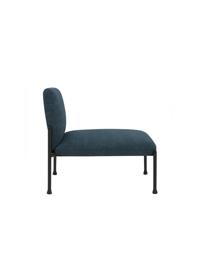 YI ONE Single-Seater Armless Sofa – Modern Blue Fabric Reception Chair with Steel Frame & High-Density Foam for Office, Lounge & Home Use – Comfortable No-Arm Waiting Room Chair (73 x 69 x 75 cm - Image 4