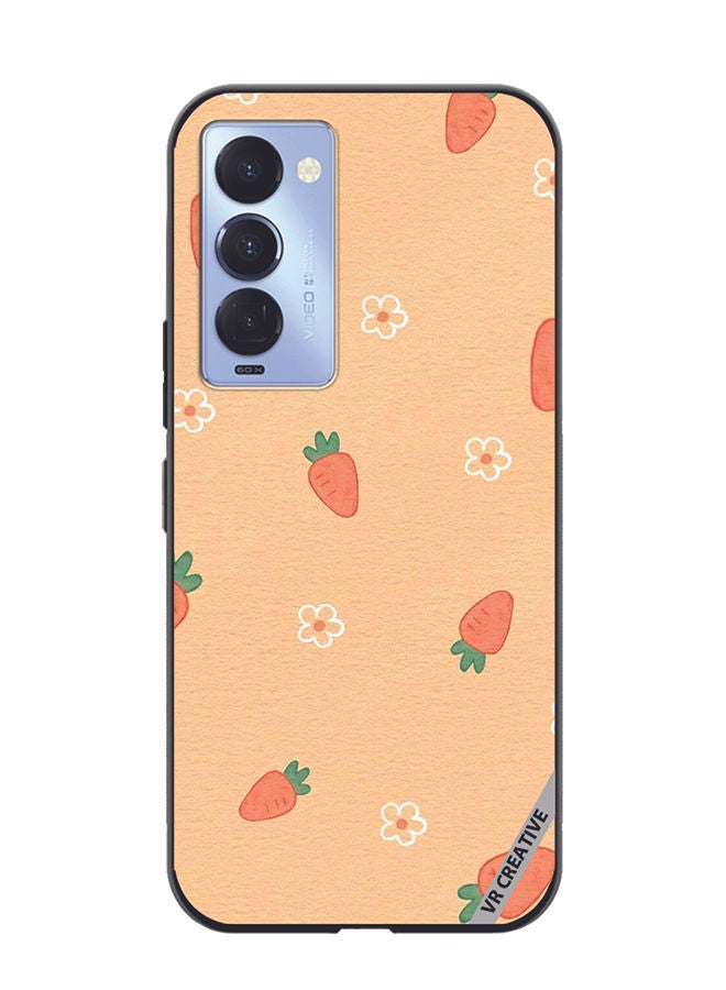 VR CREATIVE Protective Case Cover For Tecno Camon 18/18 P Carrot Design Multicolour - Image 1