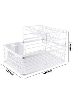 TYCOM Dish Rack - Drying Stand Dish Rack- Dish Rack Kitchen Organizer -Dish Rack With Tableware Cutting Board Rack, Dish Rack Drainer Board Rack, 2-Layer Dish Racks For Home Kitchen (WHITE) - pzsku/ZD0F1E005718DE07A944BZ/45/_/1663408371/be680d8e-db3d-49d0-a809-e35f53c7c214