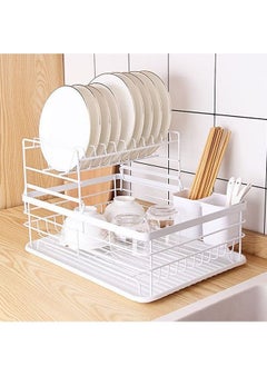 TYCOM Dish Rack - Drying Stand Dish Rack- Dish Rack Kitchen Organizer -Dish Rack With Tableware Cutting Board Rack, Dish Rack Drainer Board Rack, 2-Layer Dish Racks For Home Kitchen (WHITE) - pzsku/ZD0F1E005718DE07A944BZ/45/_/1663408371/c1b93f65-b246-4892-a028-327ebbc8e237