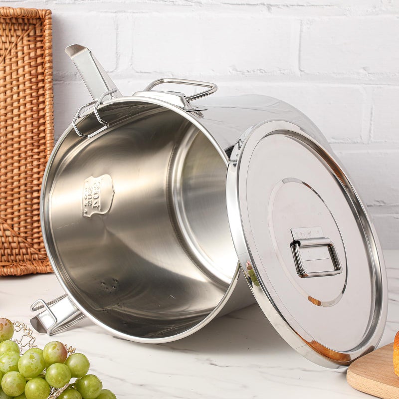 Suclain 3 Pack 12L/21L/33L Stainless Steel Airtight Canister with Locking Clamp Metal Sealed Food Storage Containers for Flour Rice Cereal Grain Coffee Bean and Pet Food - Image 5