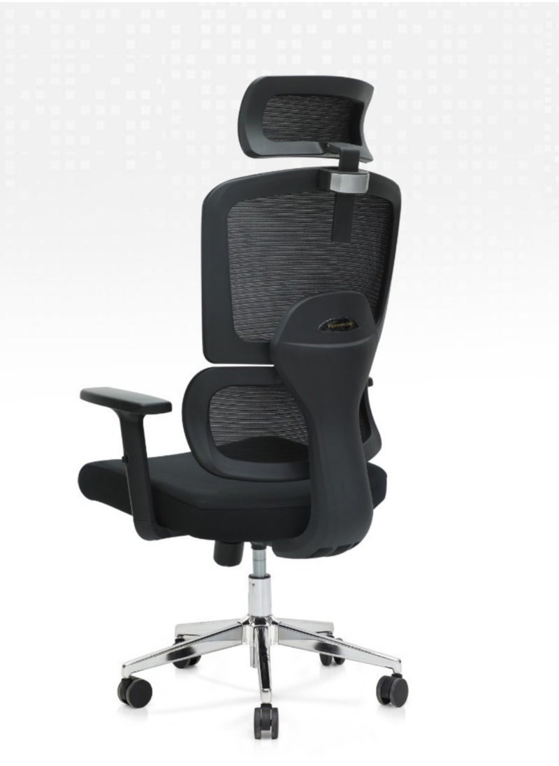 KARNAK Mesh Executive Office Chair With Adjustable Headrest Color Black  - Image 2
