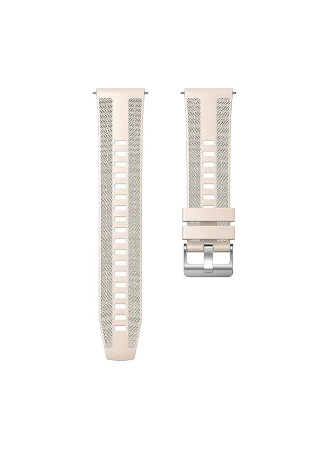 O Ozone 22mm Nylon Strap For HUAWEI Watch GT 5 / GT 4 / GT 3 / GT 2 Pro / Watch 4 /5 Pro 46mm, Silicone Replacement Watch Strap for Men and Women-Beige - Image 2