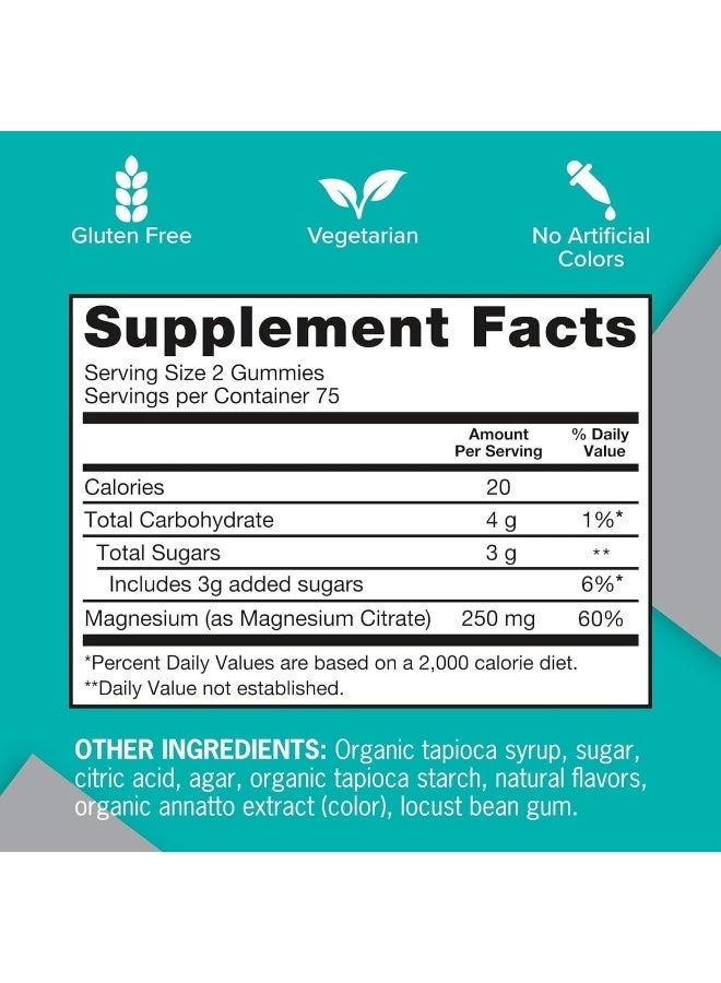 QUNOL MAGNESIUM EXTRA STRENGTH 250mg 150 GUMMIES - Image 2