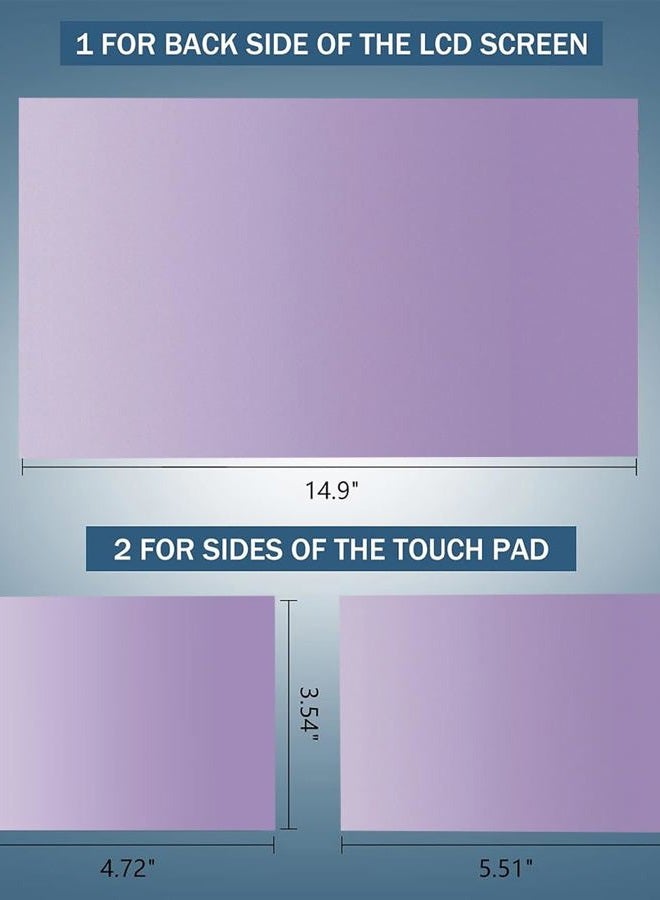 AORTDES Laptop Skin Sticker Decal 15-15.6 Inches, Universal Reusable Vinyl Sticker for 12.1 13 13.3 14 15.4 Inches Netbook/Notebook PC, Waterproof & Scratch-Resistant (Purple - Gradient) - Image 2