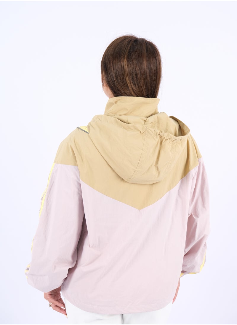 ONLY - Women’s Multicolor Double Pockets Windproof Hoodie in Lavender Fog - Image 1