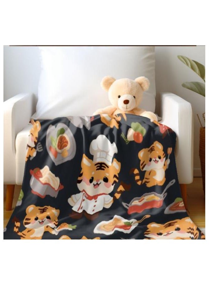 عام بطانية رقيقة من الفانيلا الكرتونية للأطفال أو الطلاب (دافئة ومريحة ومناسبة للنوم والألعاب) 100 سم * 150 سم - 792 - Image 4