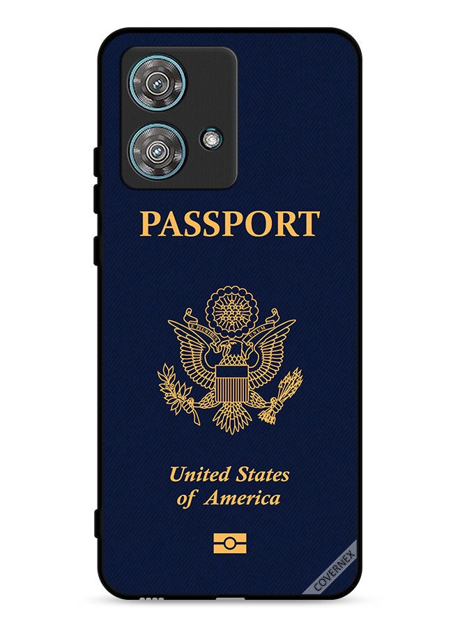 Covernex Motorola Edge 40 Neo 5G Protective Case Cover Usa Passport Pattern  - Image 1