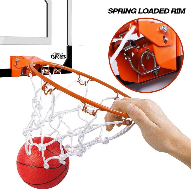 AOKESI Indoor Mini Basketball Hoop Set for Kids - 17" x 12.5" Door Hoops Room&Wall Mounted with Complete Accessories Game Toys Balls Gifts Boys Teens - Image 4
