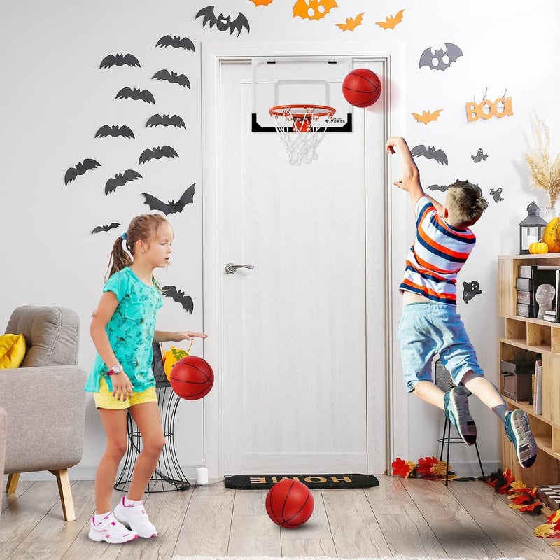 AOKESI Indoor Mini Basketball Hoop Set for Kids - 17" x 12.5" Door Hoops Room&Wall Mounted with Complete Accessories Game Toys Balls Gifts Boys Teens - Image 5