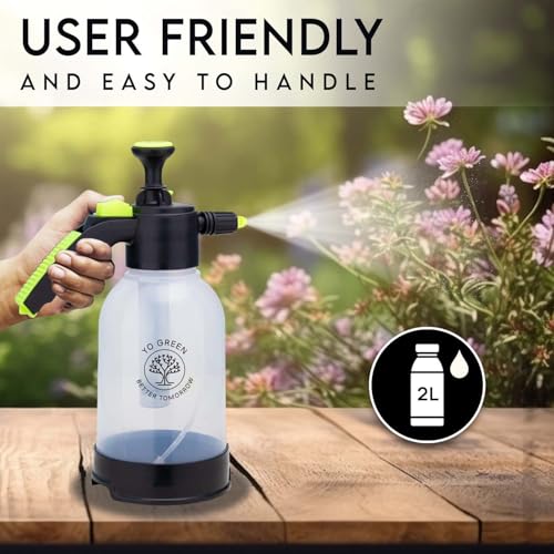 Yo Green Smart 2 Liter Heavy-Duty Garden Pressure Sprayer Pump, Versatile Pesticide & Sensitization Spray, Portable Hand Compress, Hand Compression Plant Watering Can (2 Liter with Plant Booster) - Image 3