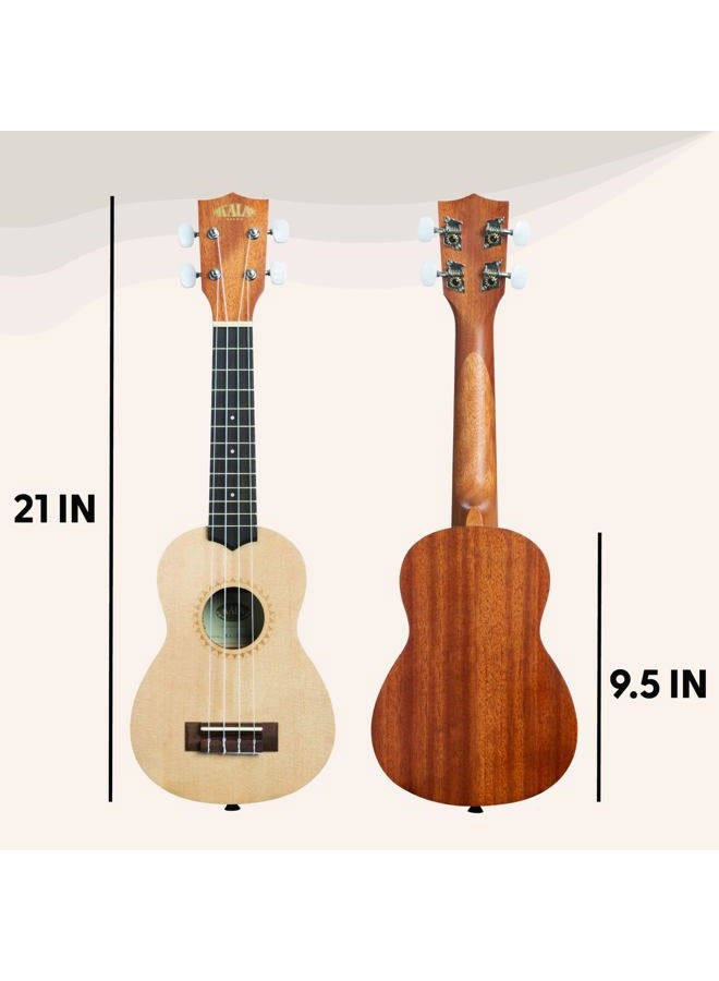 Kala KA-15S-S Mahogany Soprano Ukulele (Spruce Top) - Image 4