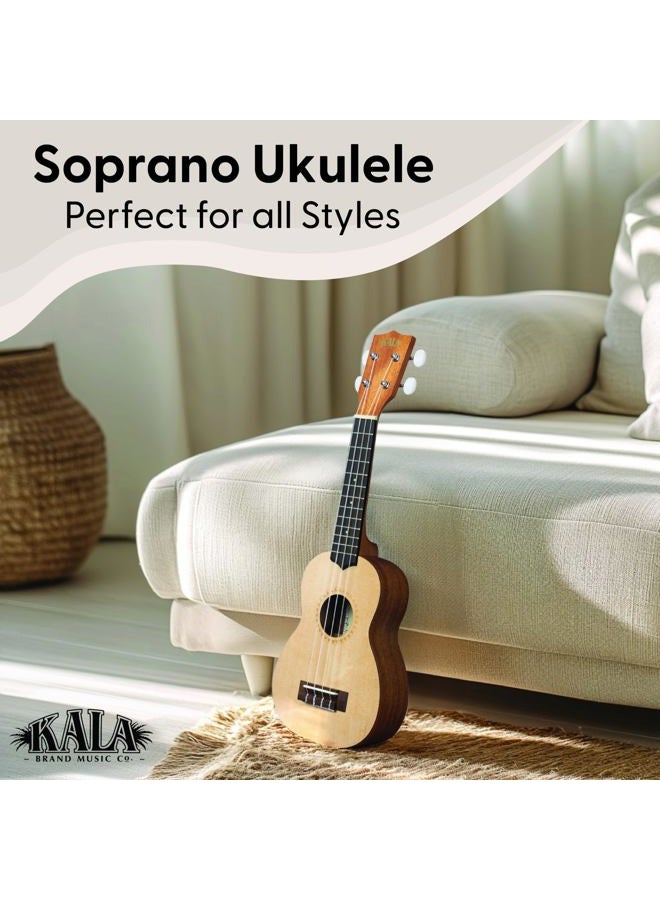 Kala KA-15S-S Mahogany Soprano Ukulele (Spruce Top) - Image 2
