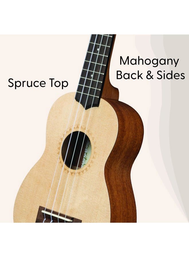 Kala KA-15S-S Mahogany Soprano Ukulele (Spruce Top) - Image 3