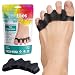 ZenToes Silicone Toe Spacers and Separators for Correct Toe Alignment Bunion Relief Hammertoe Straightener Gel Orthopedic Corrector 1 Pair Black - Image 2