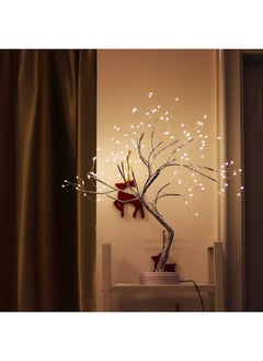 Generic Light Tree Table Top LED Shimmery Tree Light Battery & USB Powered Touch Switch Pre Lit Twig Branch Lights for Holiday Home Decorative Night Light  - Image 3