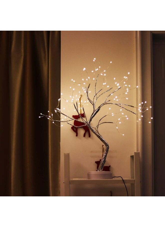 Generic - Light Tree Table Top LED Shimmery Tree Light Battery & USB Powered Touch Switch Pre Lit Twig Branch Lights for Holiday Home Decorative Night Light - Image 1