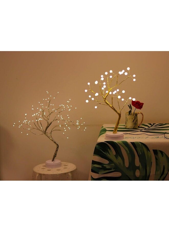 Generic - Light Tree Table Top LED Shimmery Tree Light Battery & USB Powered Touch Switch Pre Lit Twig Branch Lights for Holiday Home Decorative Night Light - Image 1