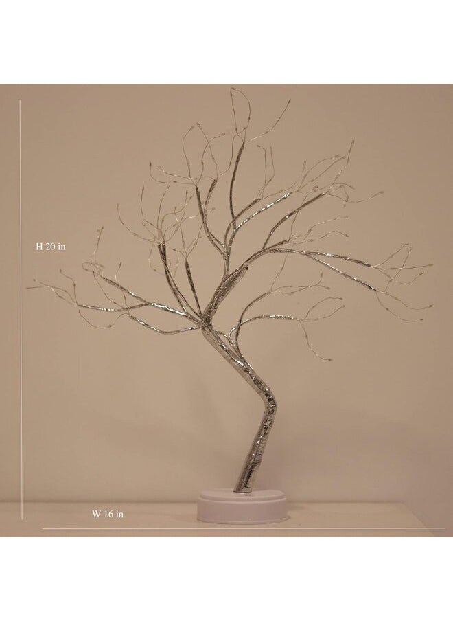 Generic - Light Tree Table Top LED Shimmery Tree Light Battery & USB Powered Touch Switch Pre Lit Twig Branch Lights for Holiday Home Decorative Night Light - Image 1
