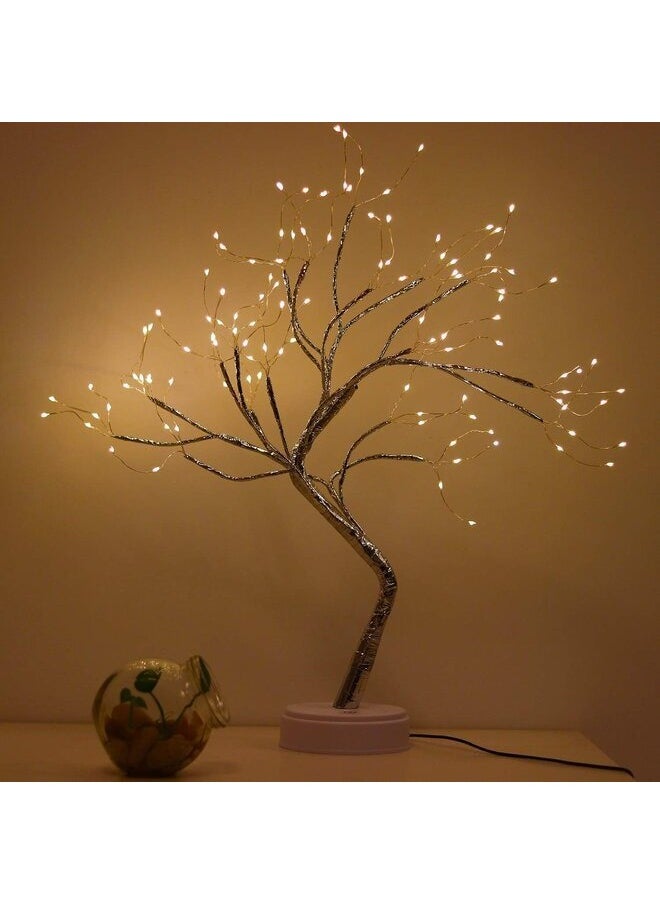 Generic - Light Tree Table Top LED Shimmery Tree Light Battery & USB Powered Touch Switch Pre Lit Twig Branch Lights for Holiday Home Decorative Night Light - Image 1