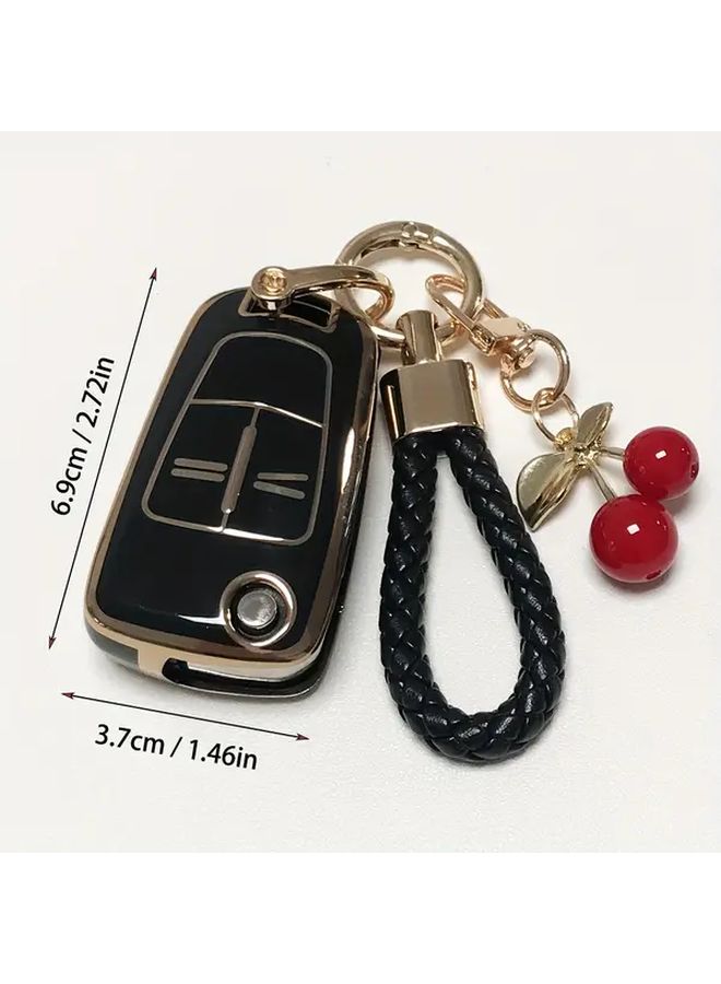 White Smart Key Case Cover with Keychain for Opel Astra H Corsa D Insignia Vectra Signum Keyshell - Image 5