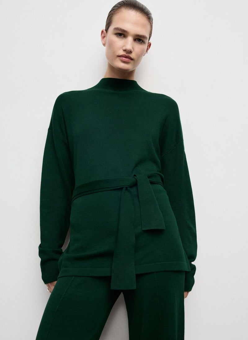 مانجو كنزة بتفاصيل عقدة - Image 1