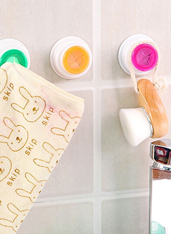 NIBEMINENT Multifunctional Self Adhesive Bathroom Rag Hook Purple/White - Image 2