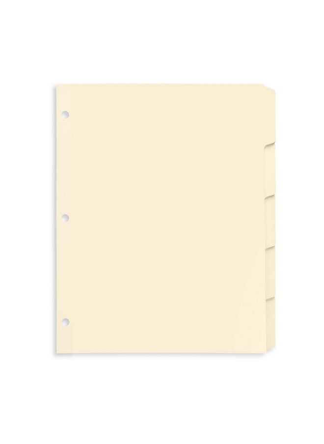 Blue Summit Supplies 3 Ring Binder Dividers With Reinforced Edge 1/5 Cut Tabs Letter Size 3 Hole Punch Section Index Dividers For Binders Manila 100 Pack  - Image 3
