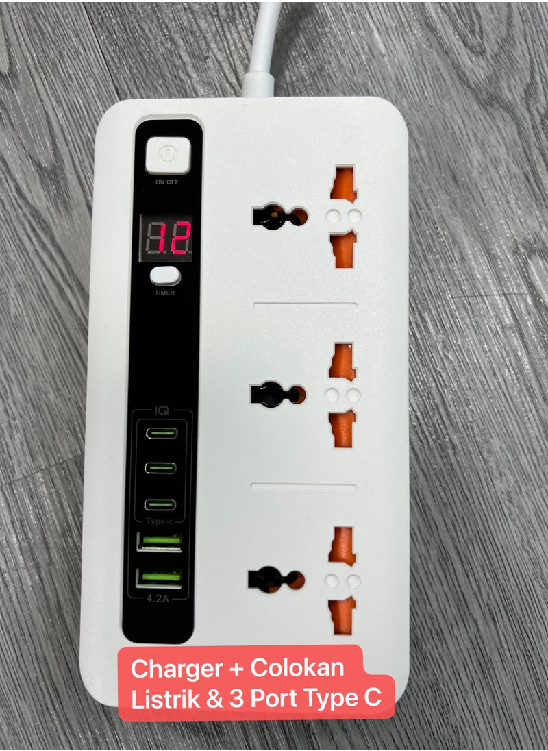 سناب مقبس الطاقة BKL-04، 2500 وات، 3.4 أمبير، مقبس USB متعدد الألوان  - Image 2