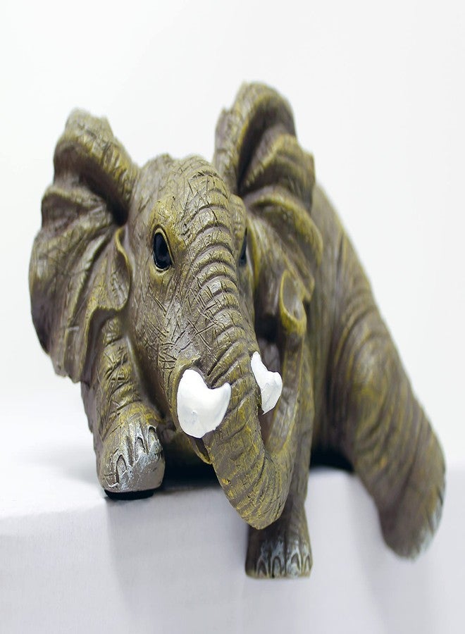 Nature's Mark Elephant Shelf Sitter Resin Statue Figurine Home Decorative Accent Décor - 2.5" H x 6" W - Image 5