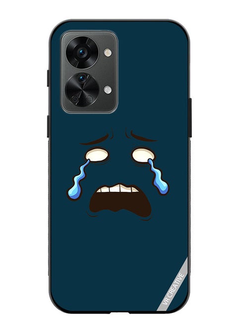 Protective Case Cover For OnePlus Nord 2T Crying Face Design Multicolour