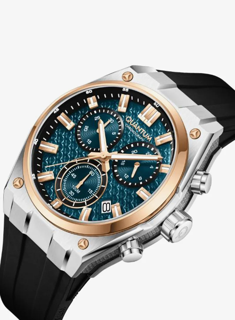 كوانتوم Men's Silicone Analog Watch HNG1237.591 - 44 mm