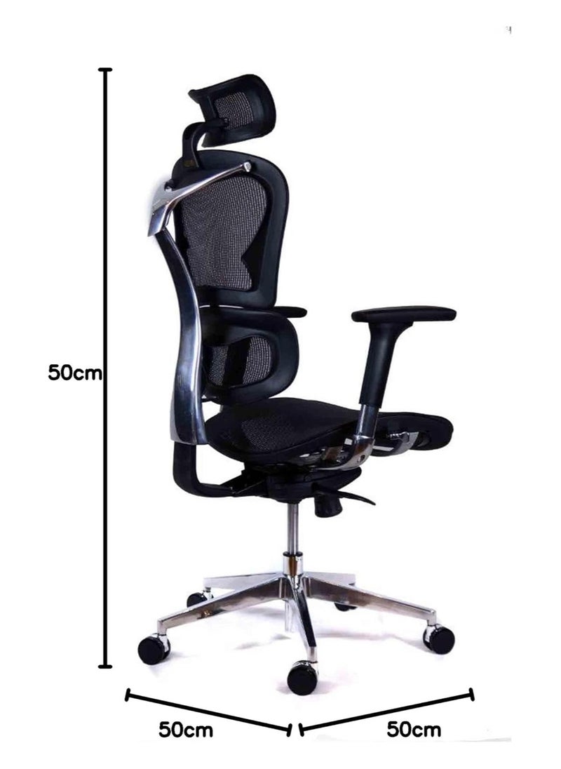 Generic - Generic Ergonomic Black Office Chair – Comfortable Desk Chair with Mesh Back & Swivel Base - Image 1
